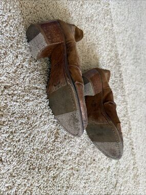 Sundance Brown Leather Ankle Booties